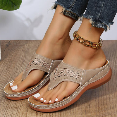 Sandalias Cuña con Clip Toe - Chanclas Verano para Mujer Zapatos de Playa - Image 20
