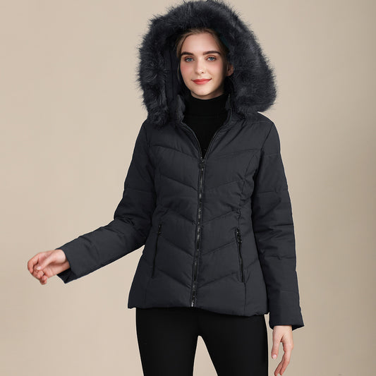 Chaqueta Acolchada de Algodón para Mujer - Cuello Alto Versátil Otoño Invierno - Image 2