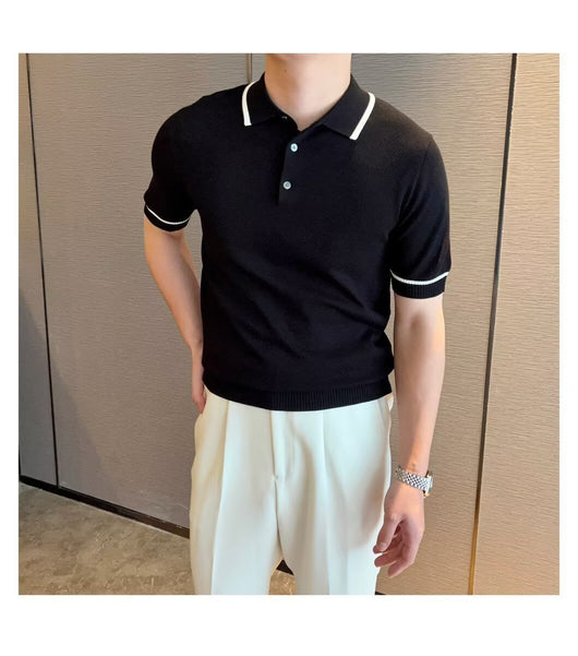 Camisa Suelta de Punto Casual para Hombre - Manga Corta Cómoda - Image 19