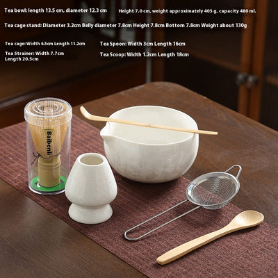 Juego de Té Matcha Kung Fu Estilo Japonés con Acabado Cristalino - Image 6