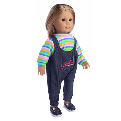 Conjunto de Pantalón con Tirantes para Muñecas American Girl de 18 Pulgadas - Image 12