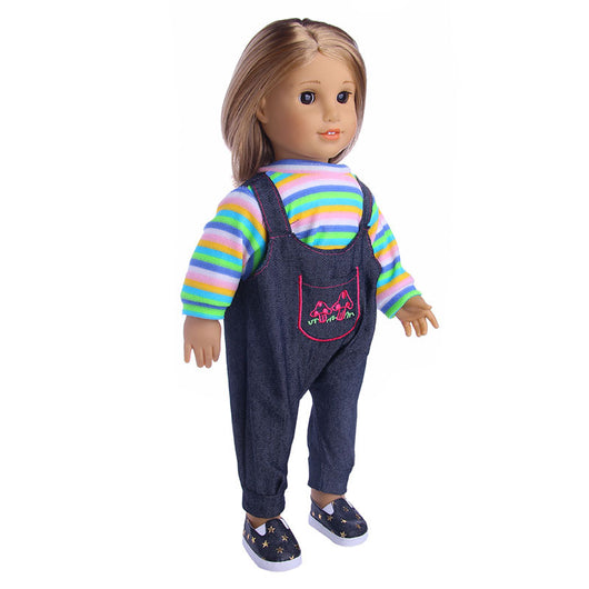 Conjunto de Pantalón con Tirantes para Muñecas American Girl de 18 Pulgadas - Image 12