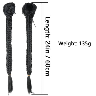 Peluca Trenza Sintética Cola de Caballo Estilo Fishtail para Mujer - Image 31