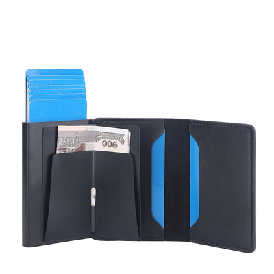 Billetera Protectora de Cuero Crazy Horse Anti-RFID para Hombre - Image 5