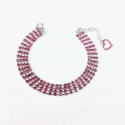 Collar de Strass para Mascotas con Cadena de Corazones - Perros y Gatos - Image 3