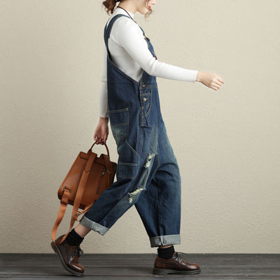 Mono Vintage con Tirantes de Denim Rasgado - Talla Grande - Image 9