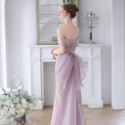 Vestido de Noche Elegante Asimétrico de Un Hombro - Image 2