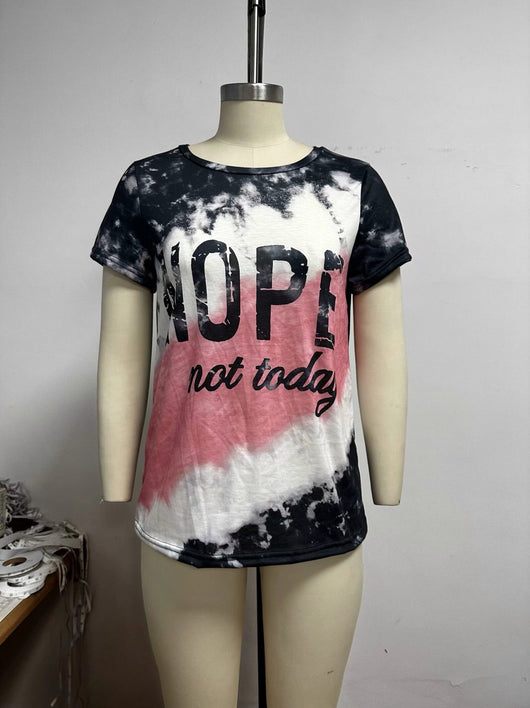 Camiseta Suelta Estampada con Letras para Mujer - Image 12