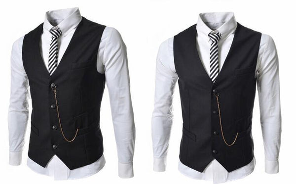 Chaleco Slim Ejecutivo para Hombre con Cadena Metálica - Image 10