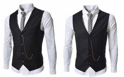Chaleco Slim Ejecutivo para Hombre con Cadena Metálica - Image 10