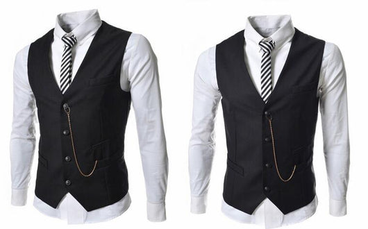 Chaleco Slim Ejecutivo para Hombre con Cadena Metálica - Image 10