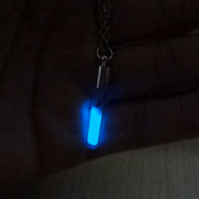 Collar Tubo de Vidrio con Polvo Luminoso - Image 17