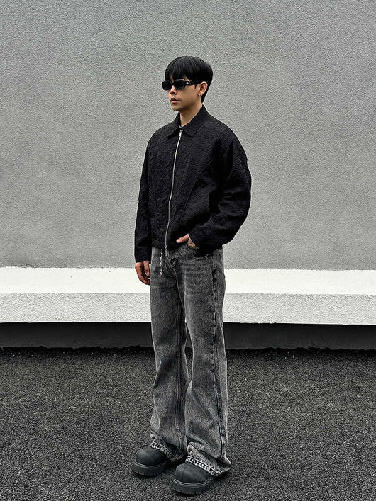 Pantalones Vaqueros Skinny Gris Desgastado para Hombre - Image 4