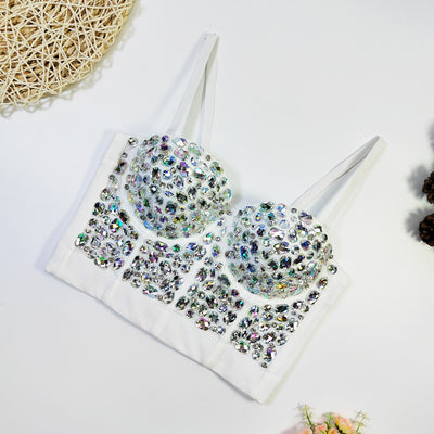 Top Corto Beaded con Diamantes - Estilo Hot Girl Elegante - Image 21