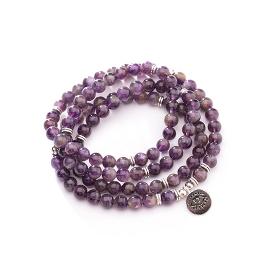 Pulsera de Amatista Natural 108 Cuentas 6-8mm - Image 6