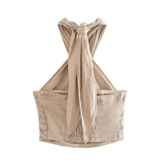 Top Halter de Lino Versátil para Mujer - Diseño Minimalista - Image 6
