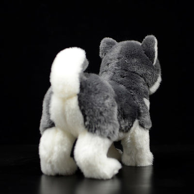 Peluche Perro Husky Siberiano Gris - Muñeco Realista de Simulación - Image 5