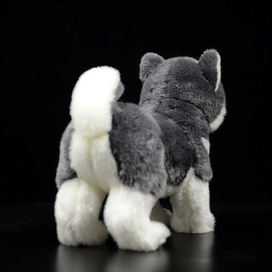 Peluche Perro Husky Siberiano Gris - Muñeco Realista de Simulación - Image 5