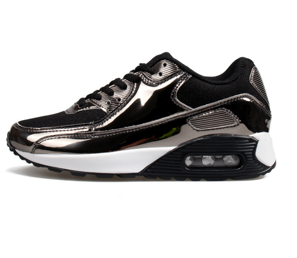 Zapatillas Running Yuansu - Malla Transpirable con Cuero Lacado Brillante - Image 5