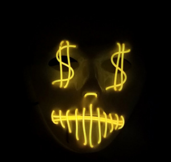 Máscara de Fiesta LED con Diseño de Dólar - Image 11