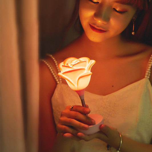 Lámpara Nocturna LED Táctil Rosa de Silicona USB