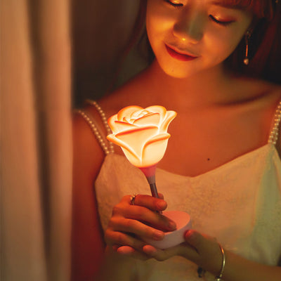 Lámpara Nocturna LED Táctil Rosa de Silicona USB