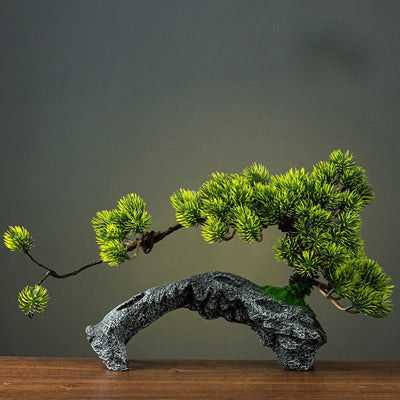 Bonsái Artificial de Pino Verde con Fuente - Decoración Feng Shui para Hogar y Oficina - Image 2