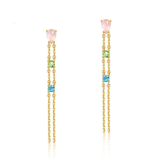Aretes de Topacio Azul