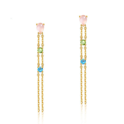 Aretes de Topacio Azul