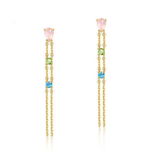 Aretes de Topacio Azul