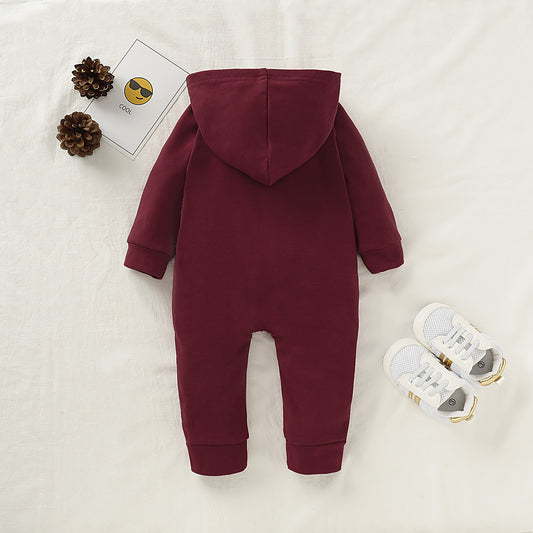 Jumpsuit Hoodie de Color Sólido - Image 2