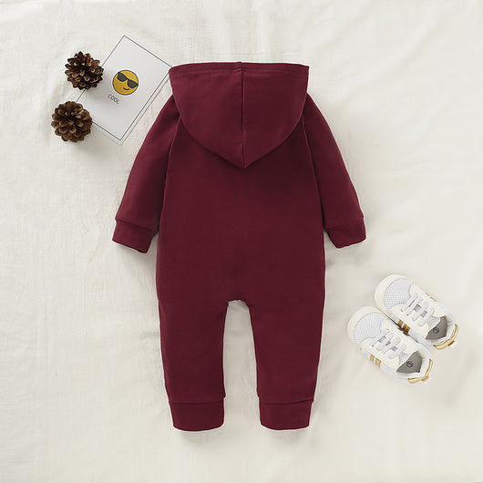 Jumpsuit Hoodie de Color Sólido - Image 2