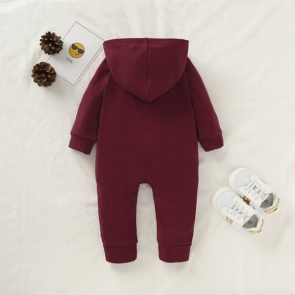 Jumpsuit Hoodie de Color Sólido