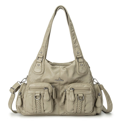Bolsa Mensajera Casual Coreana de Color Liso - Image 31