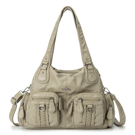 Bolsa Mensajera Casual Coreana de Color Liso - Image 31