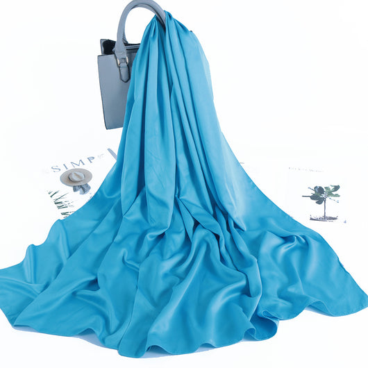 Pañuelo Satinado Liso de Estilo Malayo - Chal Casual Versátil - Image 21