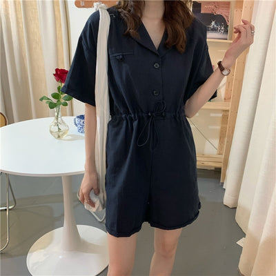 Jumpsuit Slim con Cuello Polo Suelto y Cordón Ajustable - Image 21