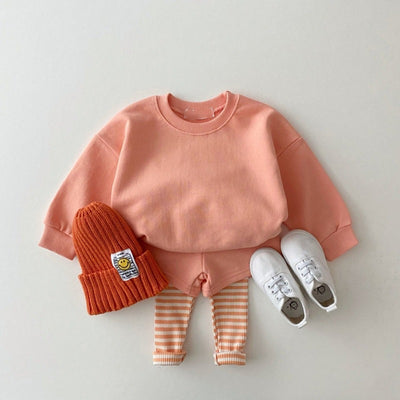 Conjunto de Pants Deportivos Bipartita en Colores Pastel para Bebé