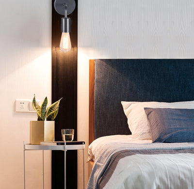 Lámpara de Pared Nórdica Minimalista Hierro y Madera - Image 7