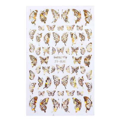 Calcomanías de Uñas Efecto Mariposa con Brillo Láser - Image 6