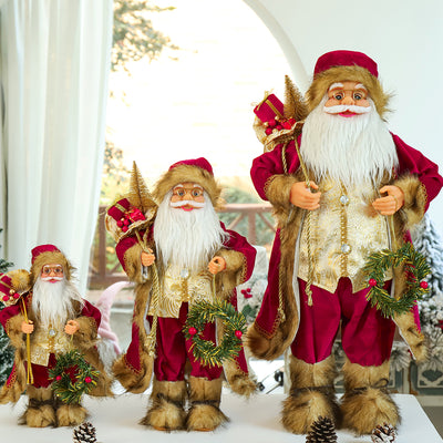 Muñeco Papá Noel de Tela - Decoración Navideña Artesanal