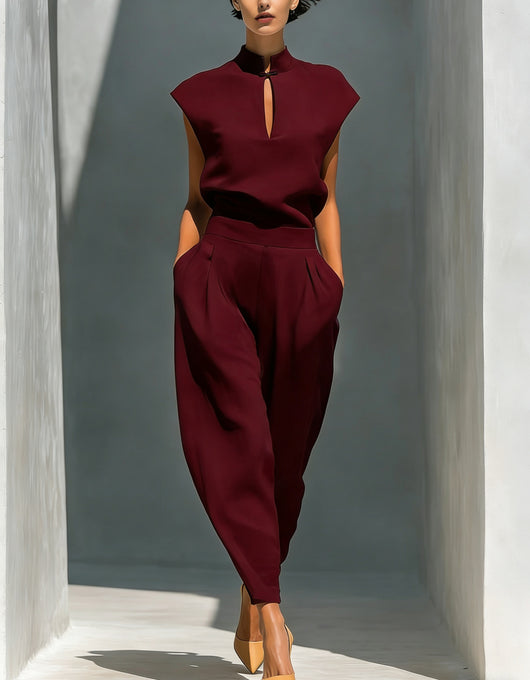 Conjunto de Pijama Satinado Estilo Chino para Mujer - Image 7
