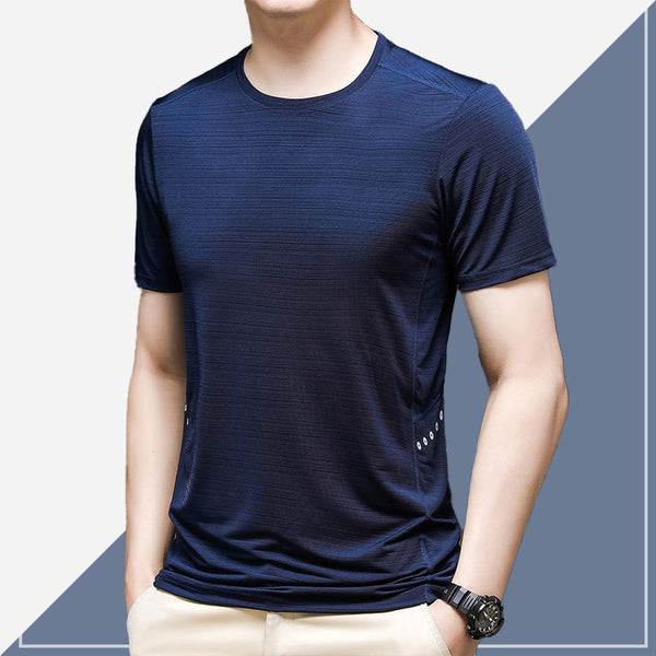 Camiseta Manga Corta Ice Silk Verano para Hombre