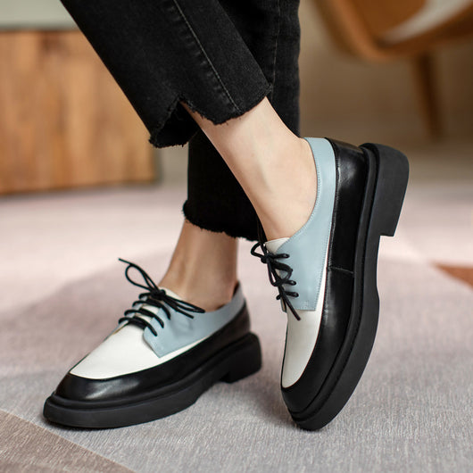 Mocasines Blancos de Cuero Genuino con Plataforma y Cordones - Image 12