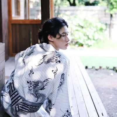Kimono Formal Tradicional Japonés para Hombre - Image 5
