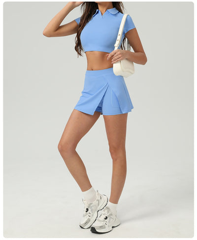Conjunto Deportivo Mujer: Short y Falda Pantalón Anti-Transparencia - Image 22