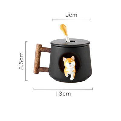 Taza de Cerámica Shiba Inu y Corgi para Parejas - Image 9