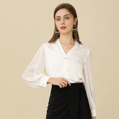 Blusa de Gasa con Bordados Patchwork - Image 12