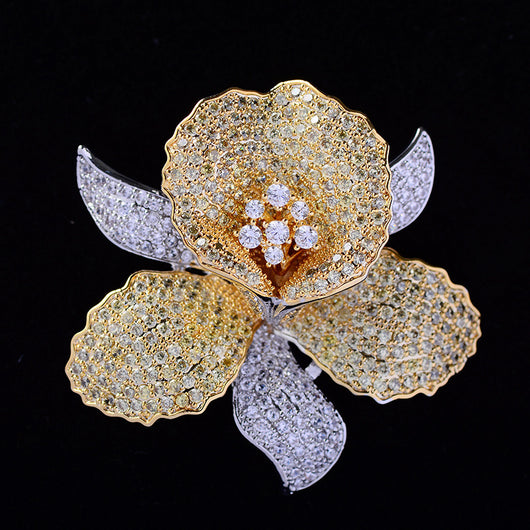 Broche Floral de Circonia Cúbica Estilo Europeo y Americano - Image 7