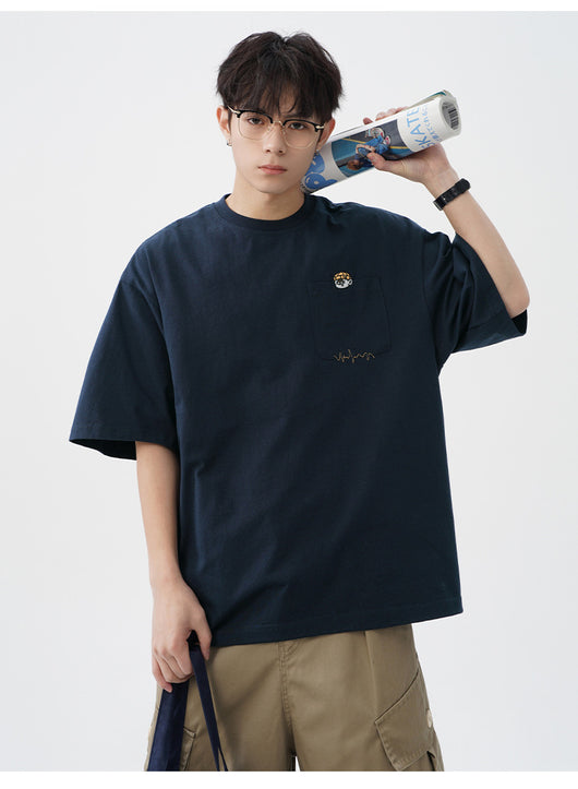 Camiseta de Algodón Puro con Diseño Bordado para Hombre - Image 23